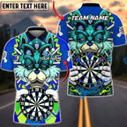 BlueJose Darts Monster Cat Board Graphic Multicolor Options Personalized Name Shirt (4 Colors)