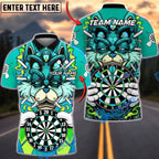 BlueJose Darts Monster Cat Board Graphic Multicolor Options Personalized Name Shirt (4 Colors)