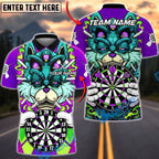 BlueJose Darts Monster Cat Board Graphic Multicolor Options Personalized Name Shirt (4 Colors)