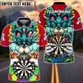 BlueJose Darts Monster Cat Board Graphic Multicolor Options Personalized Name Shirt (4 Colors)
