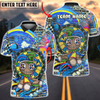 BlueJose Darts Voodoo Doll Rainbow Graffiti Street Art Multicolor Options Personalized Name Shirt (4 Colors)