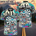 BlueJose Darts Clown Urban Graffiti Art Multicolor Options Personalized Name Shirt (4 Colors)