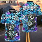 BlueJose Darts Zombie Bear Dark Graffiti Horror Art Multicolor Options Personalized Name Shirt (4 Colors)