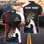 BlueJose Darts Sport Arrow Motion Design Multicolor Options Personalized Name Shirt (4 Colors)