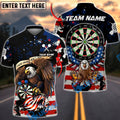 BlueJose Darts Patriotic These Colors Don‚Äôt Run Eagle Dartboard Banner Personalized Name Shirt
