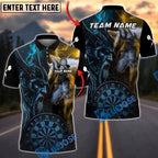 BlueJose Darts Viking Odin Wolf Lightning Clash Multicolor Options Personalized Name Shirt (4 Colors)