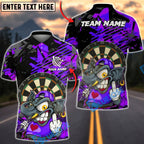 BlueJose Darts Street Art Monster Elephant Character Dartboard Design Multicolor Options Personalized Name Shirt (4 Colors)