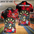 BlueJose Darts Street Art Monster Elephant Character Dartboard Design Multicolor Options Personalized Name Shirt (4 Colors)