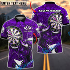 BlueJose Darts Bull Wing Emblem Style Multicolor Options Personalized Name Shirt (4 Colors)