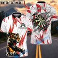 BlueJose Darts Fierce Tiger Speed Burst Multicolor Options Personalized Name Shirt (4 Colors)