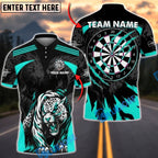 BlueJose Darts Leopard Darts Claw Attack Design Multicolor Options Personalized Name Shirt (4 Colors)