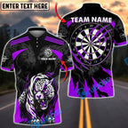 BlueJose Darts Leopard Darts Claw Attack Design Multicolor Options Personalized Name Shirt (4 Colors)