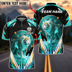 BlueJose Darts White Tiger Blue Flame Customized Name, Team Name 3D Shirt (4 Colors)