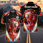 BlueJose Darts White Tiger Blue Flame Customized Name, Team Name 3D Shirt (4 Colors)