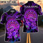 BlueJose Darts Neon Bear Dartboard Kick Pose Multicolor Options Personalized Name Shirt (4 Colors)