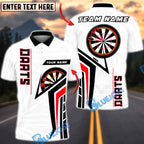 BlueJose Darts Clean White Blue Minimal Sport Target Personalized Name, Team Name Unisex Shirt (6 Colors)