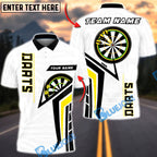 BlueJose Darts Clean White Blue Minimal Sport Target Personalized Name, Team Name Unisex Shirt (6 Colors)