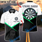 BlueJose Darts Geometric Split Black White Modern Target Personalized Name, Team Name Unisex Shirt (6 Colors)