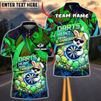 BlueJose Darts Easter Bunny Hunt Mode Activated Fun Graphic Personalized Name, Team Name Unisex Shirt (4 Colors)