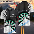 BlueJose Darts Black White Minimalist Target Design Personalized Name, Team Name Unisex Shirt (4 Colors)