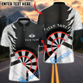 BlueJose Darts Black White Minimalist Target Design Personalized Name, Team Name Unisex Shirt (4 Colors)