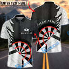 BlueJose Darts Black White Minimalist Target Design Personalized Name, Team Name Unisex Shirt (4 Colors)