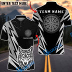 BlueJose Darts Lightning Wolf Head Graphic Personalized Name, Team Name Unisex Shirt (6 Colors)