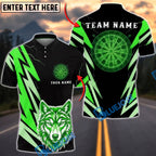 BlueJose Darts Lightning Wolf Head Graphic Personalized Name, Team Name Unisex Shirt (6 Colors)