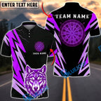 BlueJose Darts Lightning Wolf Head Graphic Personalized Name, Team Name Unisex Shirt (6 Colors)