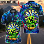 BlueJose Darts Pixel Game Creeper Style Target Personalized Name, Team Name Unisex Shirt (4 Colors)