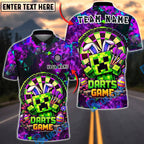 BlueJose Darts Pixel Game Creeper Style Target Personalized Name, Team Name Unisex Shirt (4 Colors)