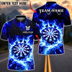 BlueJose Darts Electric Storm Dartboard Multicolor Options Personalized Name Shirt (4 Colors)
