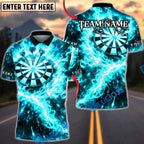 BlueJose Darts Lightning Strike Dartboard Multicolor Options Personalized Name Shirt (4 Colors)