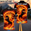 BlueJose Darts Fire Horse Fantasy Multicolor Options Personalized Name Shirt (4 Colors)