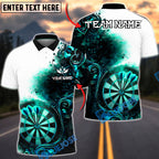 BlueJose Darts Elegant Floral Artistic Target Personalized Name, Team Name Unisex Shirt (4 Colors)