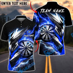 BlueJose Darts Epic Lightning Thunder Energy Strike Personalized Name, Team Name Unisex Shirt (6 Colors)