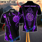 BlueJose Darts Futuristic Tech Circuit Neon Target Cool Gamer Style Personalized Name, Team Name Unisex Shirt (6 Colors)