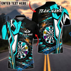 BlueJose Darts Cool Tech Hexagon Energy Dartboard Target Personalized Name, Team Name Unisex Shirt (4 Colors)