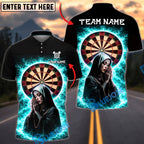 BlueJose Darts Lightning Virgin Mary Dartboard Halo Electric Storm Dark Faith Personalized Name, Team Name Unisex Shirt (4 Colors)