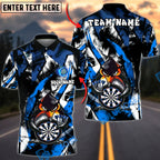 BlueJose Darts Angry Penguin Dartboard Hunter Dark Graphic Powerful Style Personalized Name, Team Name Unisex Shirt (4 Colors)