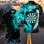 BlueJose Darts Epic Angel Devil Dark Light Fantasy Dartboard Target Personalized Name, Team Name Unisex Shirt (4 Colors)