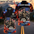 BlueJose Darts Patriotic USA Gorilla 250 Years 1776 2026 Dartboard Target Personalized Name, Team Name Unisex Shirt (4 Colors)