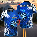 BlueJose Darts Dartboard Fire Blast Abstract Personalized Name, Team Name Unisex Shirt (4 Colors)