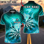 BlueJose Darts Dartboard Flaming Phoenix Style Personalized Name, Team Name Unisex Shirt (4 Colors)