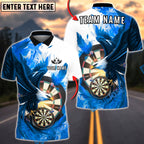 BlueJose Darts Eagle Dartboard Artistic Splash Personalized Name, Team Name Unisex Shirt (4 Colors)