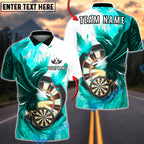 BlueJose Darts Eagle Dartboard Artistic Splash Personalized Name, Team Name Unisex Shirt (4 Colors)