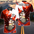 BlueJose Darts Eagle Dartboard Artistic Splash Personalized Name, Team Name Unisex Shirt (4 Colors)