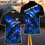 BlueJose Darts Dark Neon Dartboard Galaxy Style Personalized Name, Team Name Unisex Shirt (4 Colors)