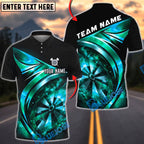 BlueJose Darts Dark Neon Dartboard Galaxy Style Personalized Name, Team Name Unisex Shirt (4 Colors)