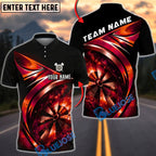 BlueJose Darts Dark Neon Dartboard Galaxy Style Personalized Name, Team Name Unisex Shirt (4 Colors)
